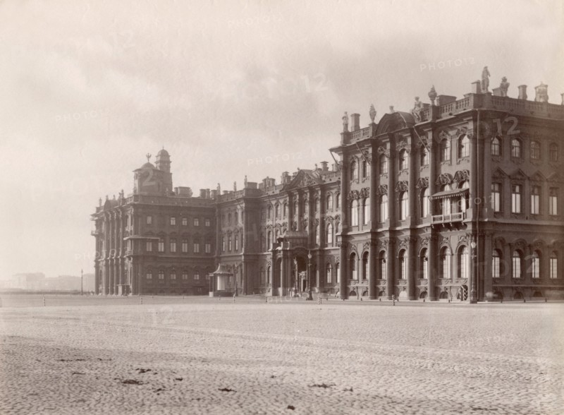 Russia, entrance of the Winter Palace in St. Petersburg