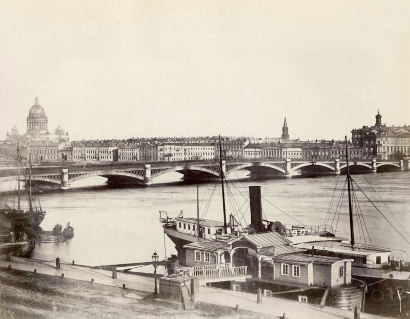 Russia, view of St. Petersburg and the Neva river