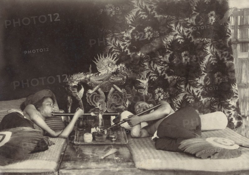 Chine, fumeurs d'opium