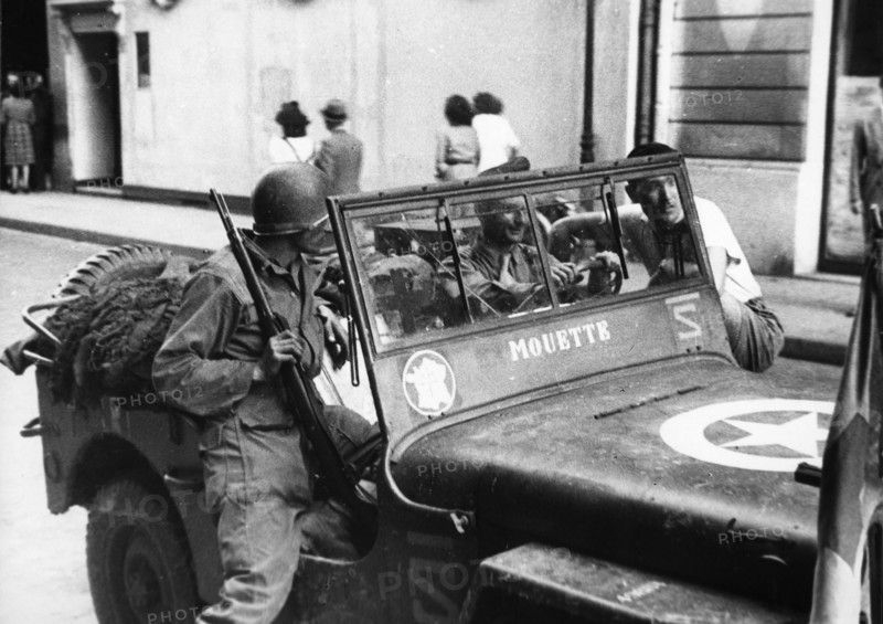 French army vehicle during the Liberation of Paris (August 1944)