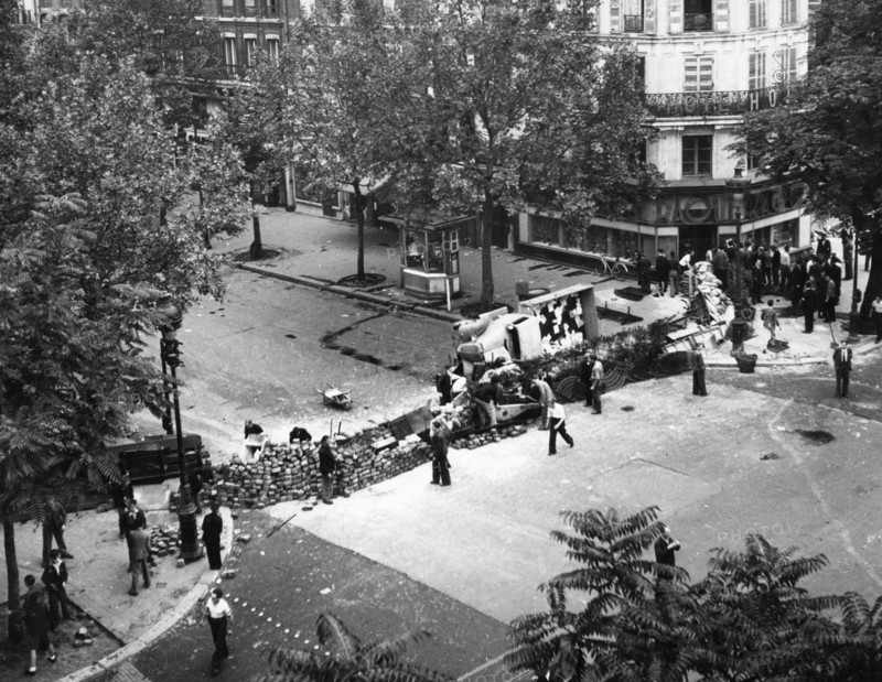 Barricades, Paris, during the Liberation (August 1944)