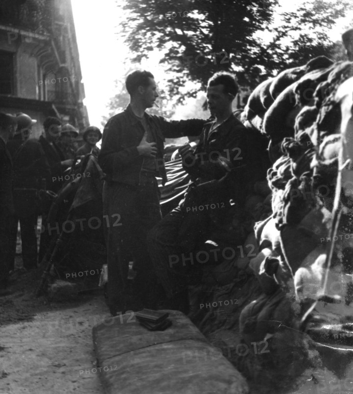 Barricade during the Resistance uprising in Paris (August 1944)