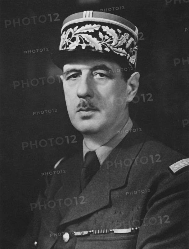 Portrait of French General de Gaulle