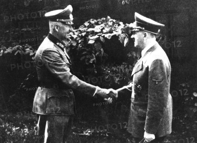 Hitler congratulating General von Manatein (1942)