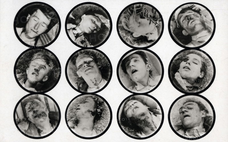Twelve faces of victims tortured by the Germans
