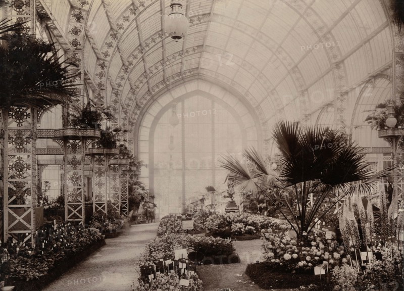 Paris. 1900 World Exhibition. The Huge  Greenhouse of the city of Paris.
