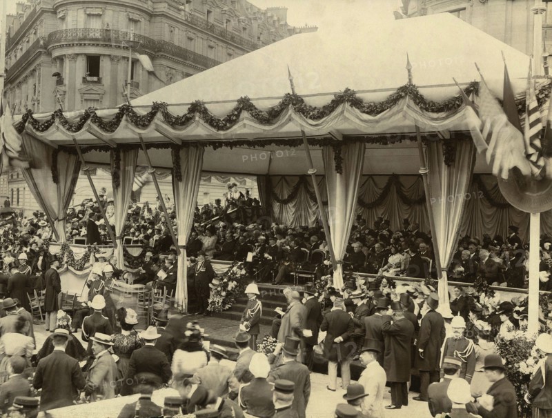 Paris. 1900 World Exhibition. The stands on the opening day.