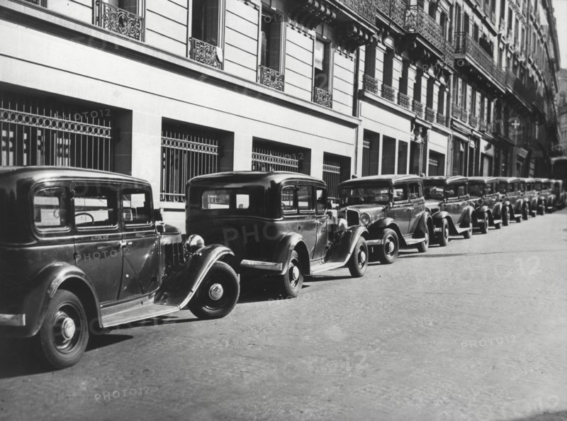 A series of taxis in Paris