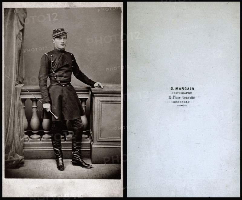 A "cadre noir" (an elite cavalrymen corps) in Saumur