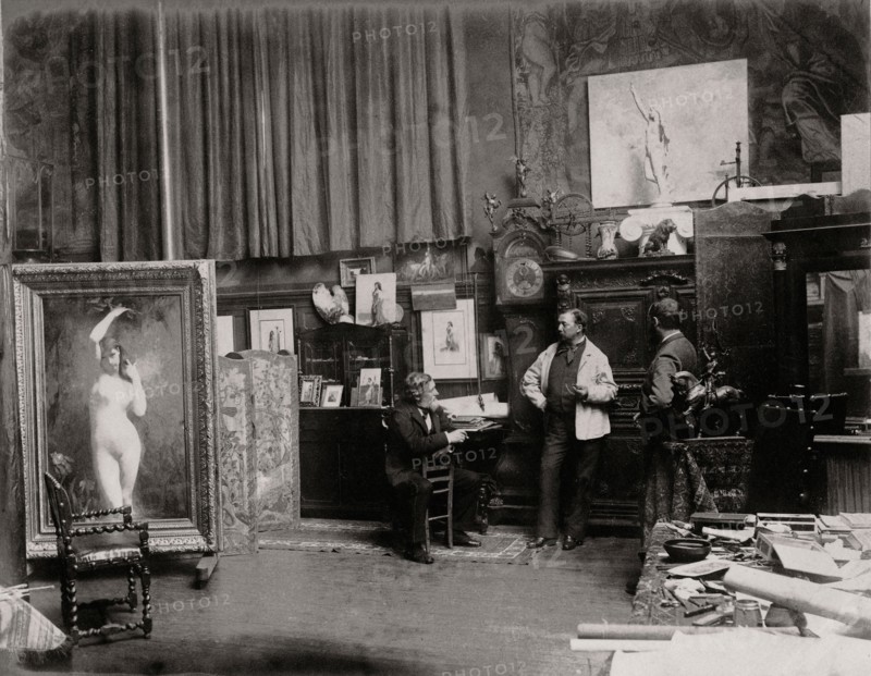 Jules Lefebvre dans son atelier