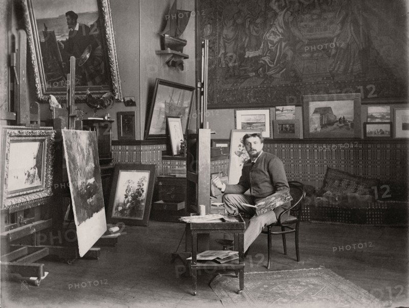 Ernest Duez in his studio