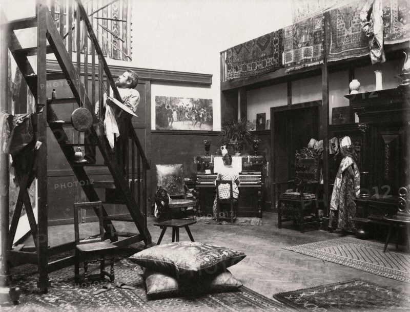 Jules-Arsène Garnier in his studio