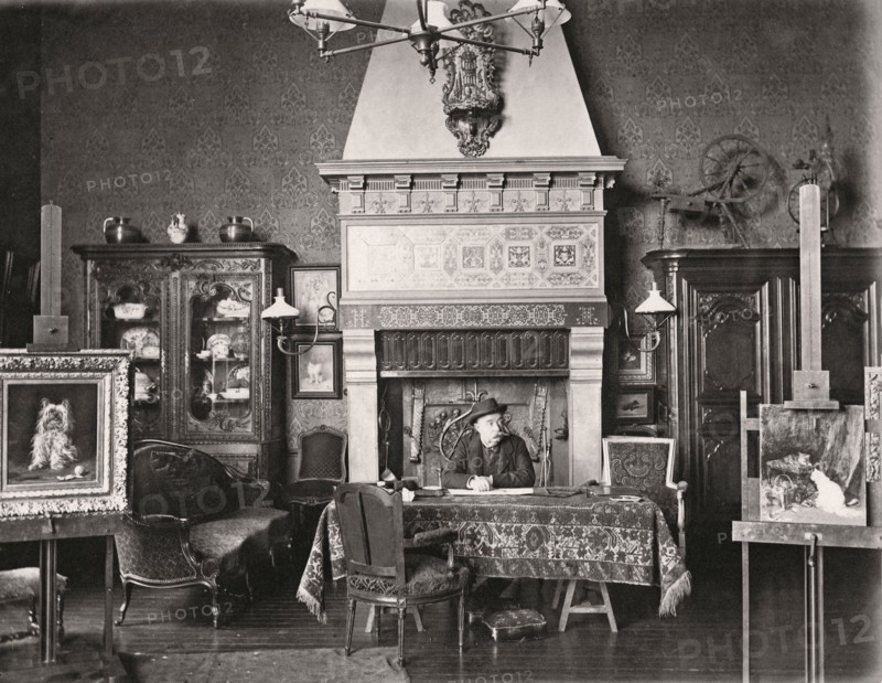 Louis-Eugène Lambert in his studio