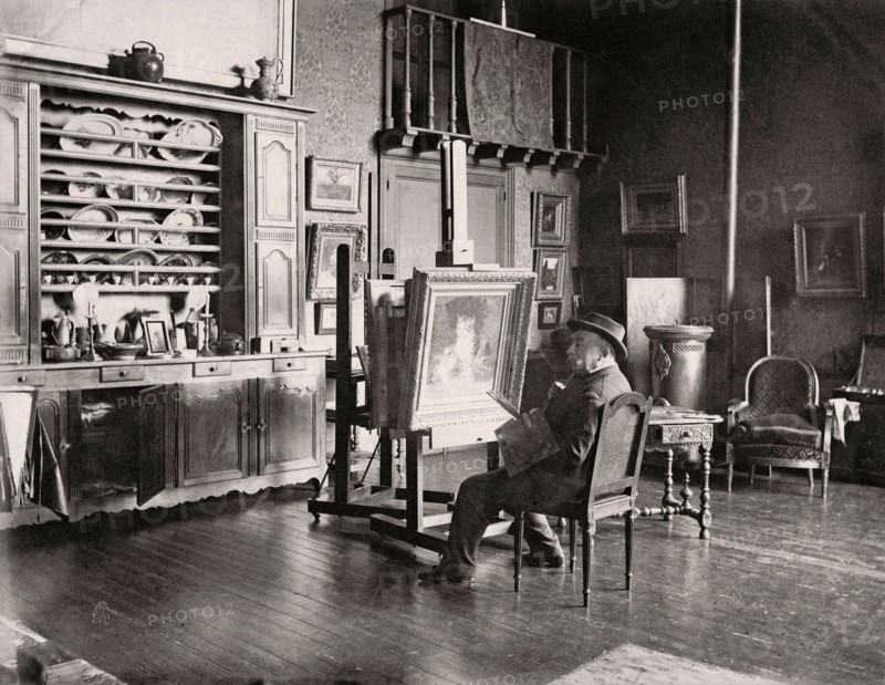 Louis-Eugène Lambert in his studio