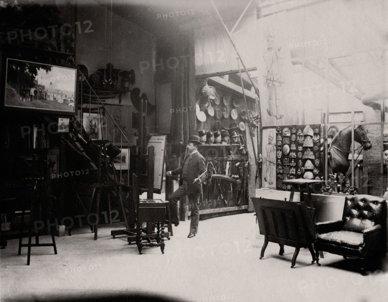 Edouard Detaille in his studio