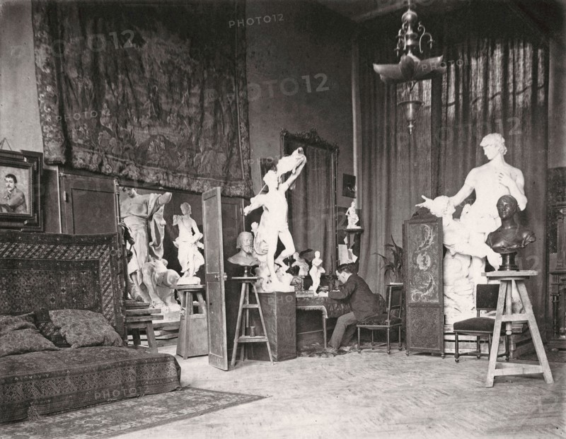 Auguste-André Lançon in his studio