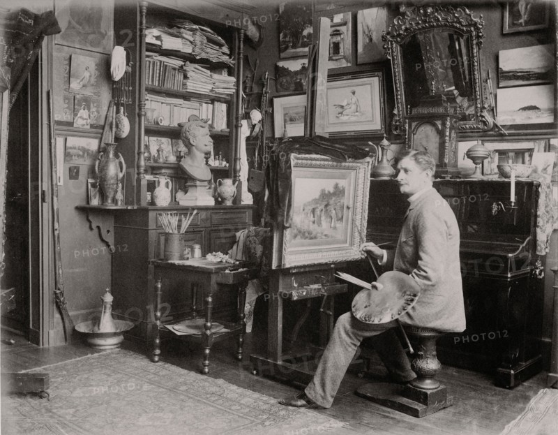 Paul Lazerges in his studio