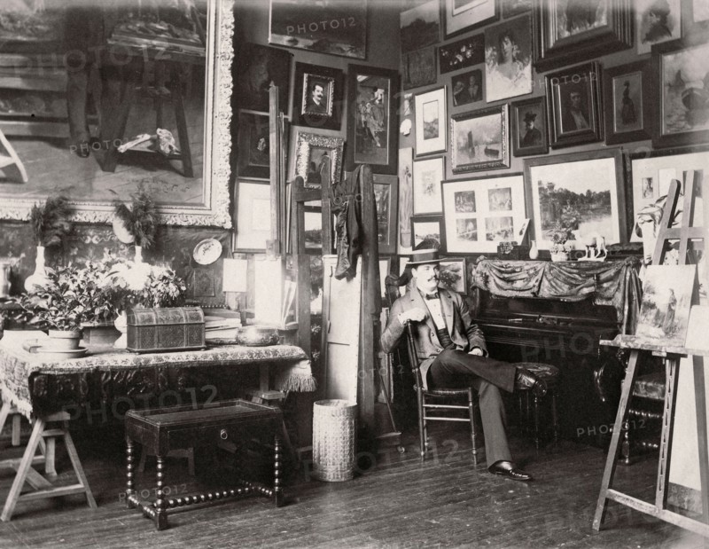 Georges Cain in his studio