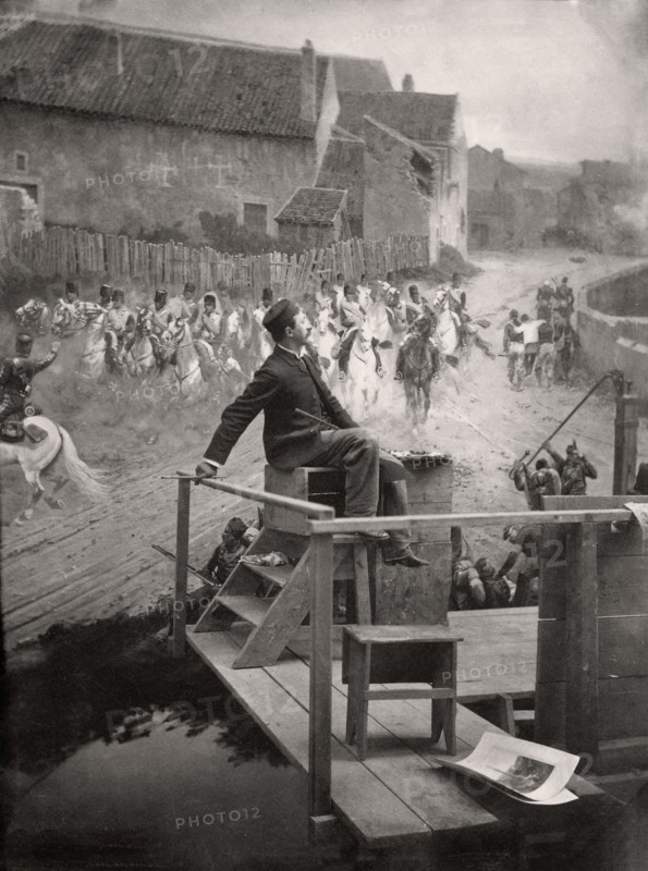 Edouard Detaille dans son atelier