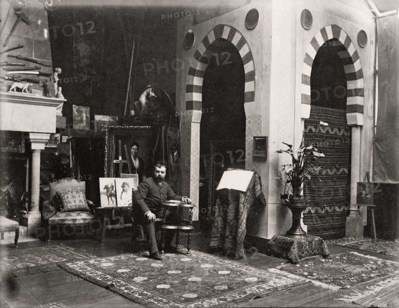 Edouard Debat-Ponsan dans son atelier