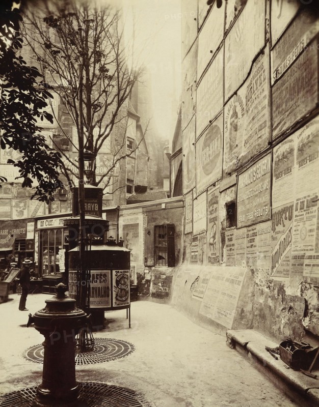 Atget, Fountain and pissoir in Paris