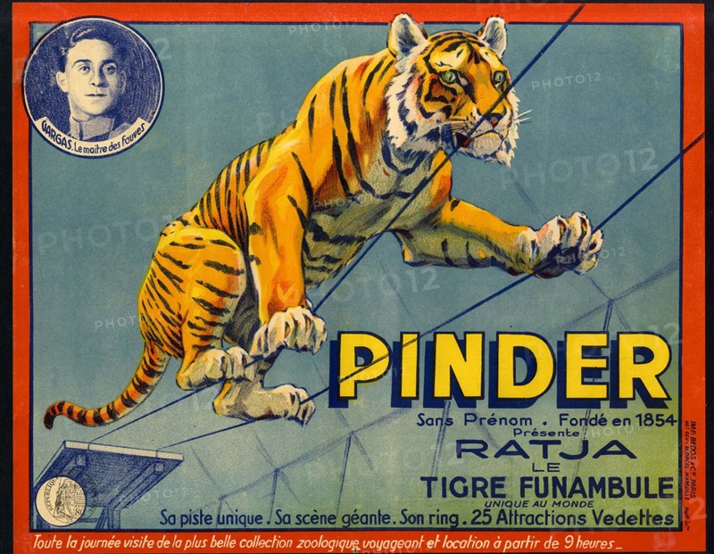 Affiche pour le cirque Pinder
