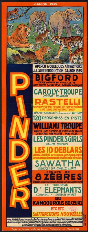 Poster for the Cirque Pinder