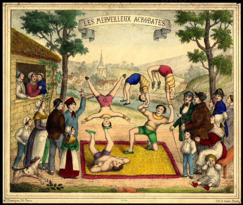 Poster representing a French circus