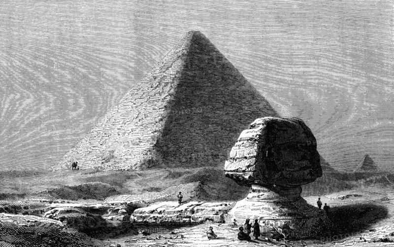 The Great Sphinx and one of the Great Pyramid of Giza