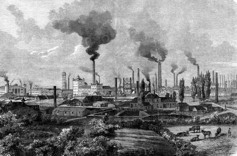 Usine à canons Krupp à Essen en 1890