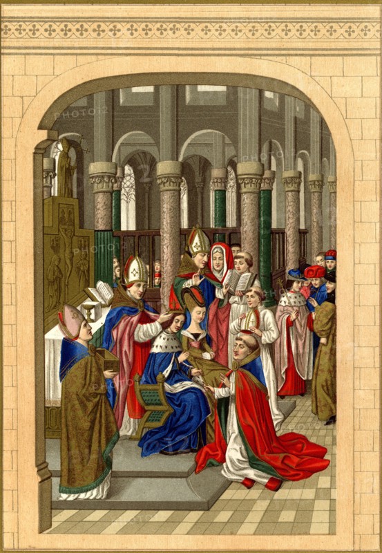 Chronicles of Jean Froissart: crowning of Charles V of France