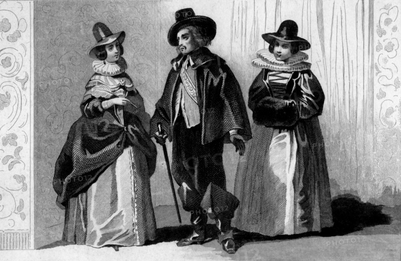 People in typical costumes, 1680