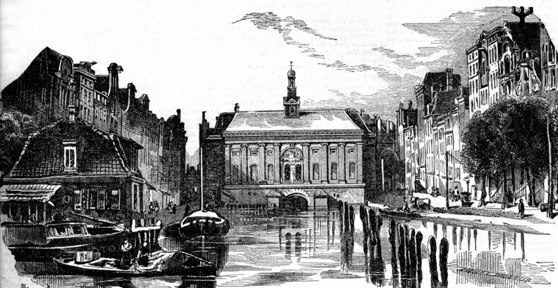The Amsterdam stock exchange building