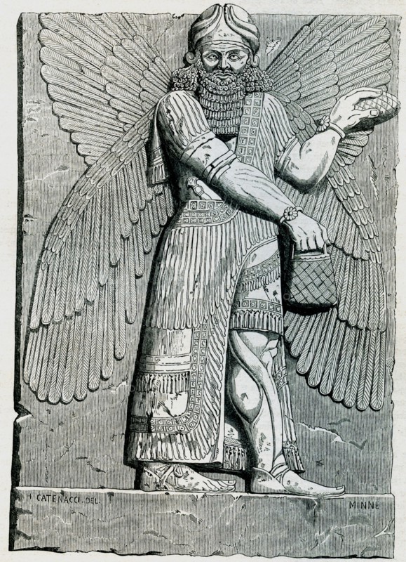 Divinité ailée provenant de Khorsabad
