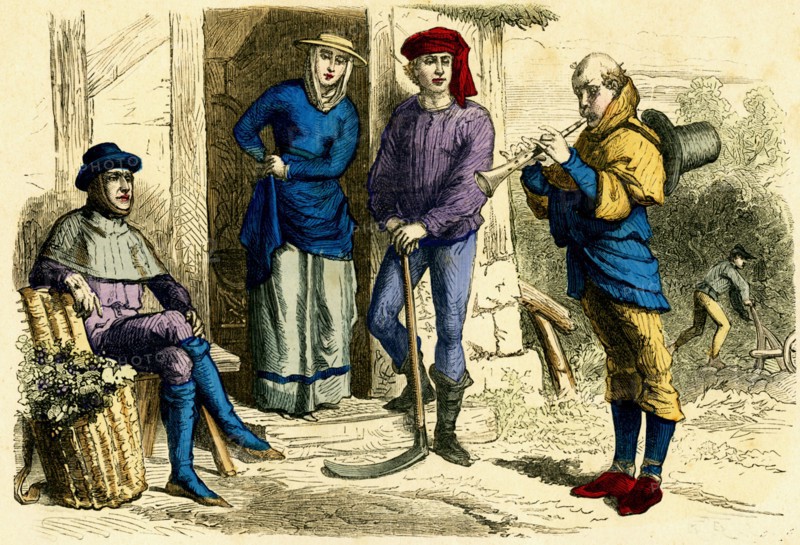 Farmers, ploughman and musician