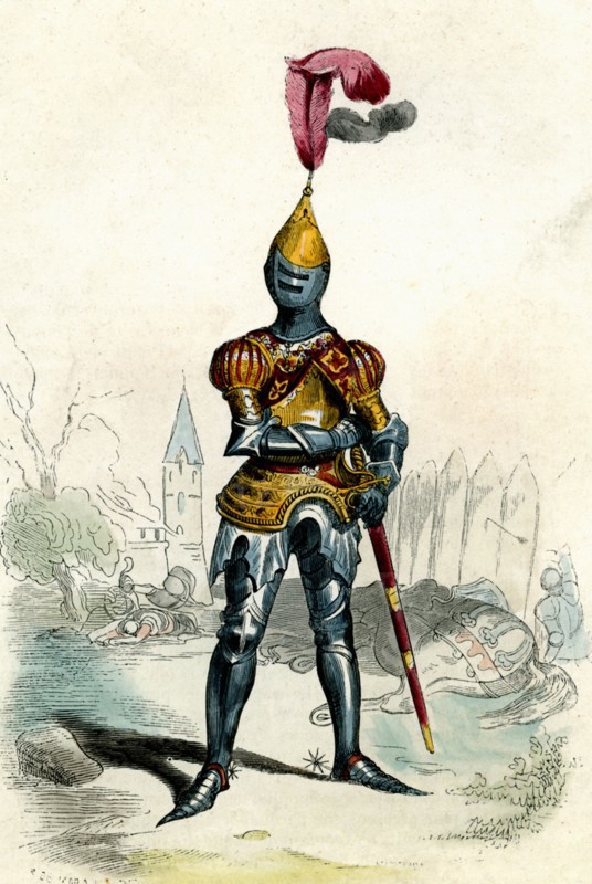 Chevalier en armes sous Louis XI