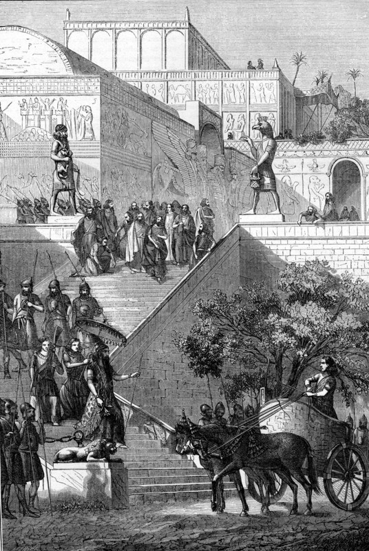Restauration d'un palais assyrien