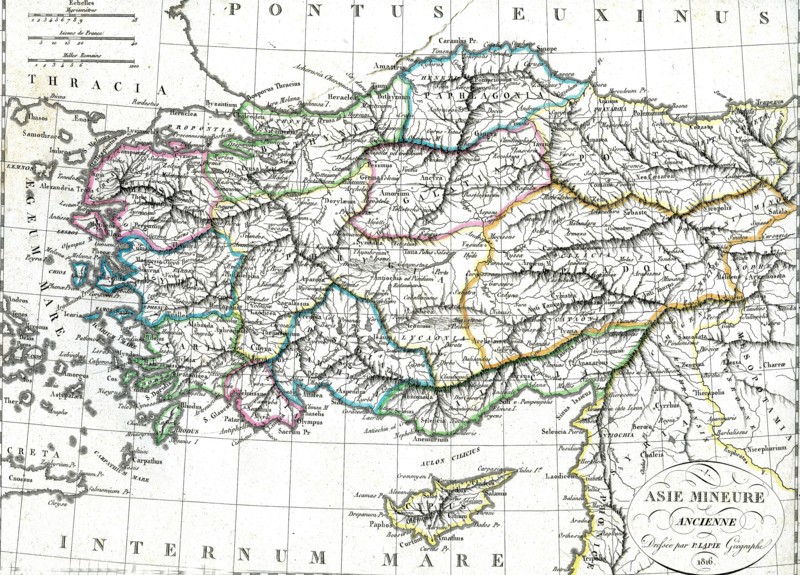 Carte de l'Asie mineure ancienne