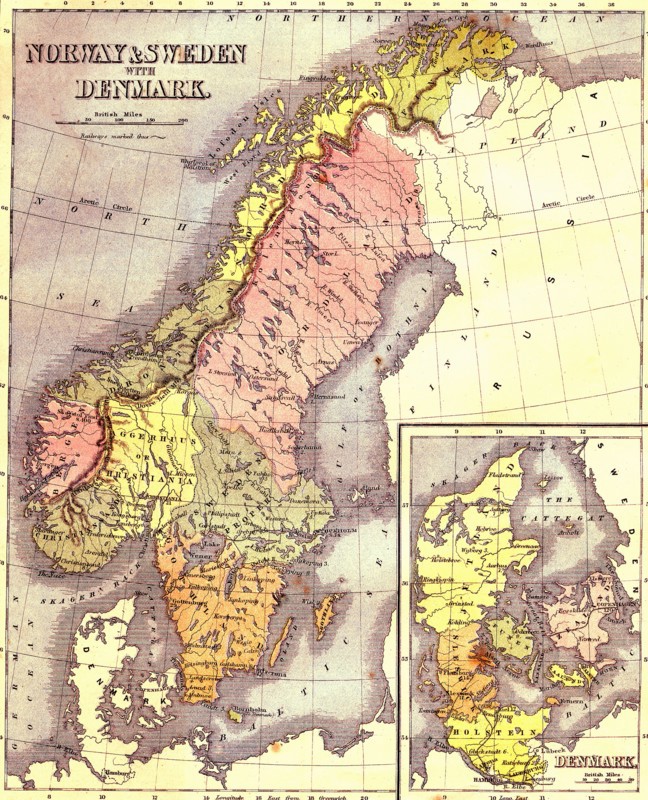 Carte de SCANDINAVIE