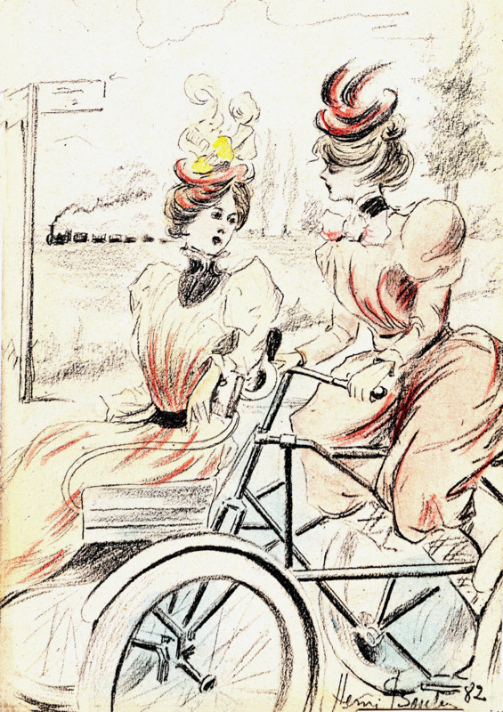 Femme à bicyclette