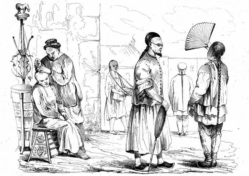 Habitants de CANTON, Chine- 1834