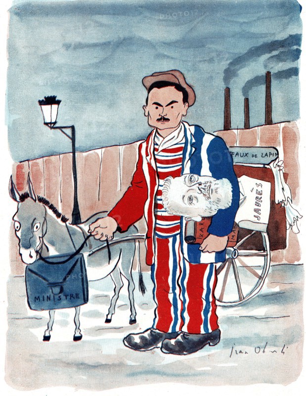 Marcel  Déat    (Dessin de Jean Oberlé du FANTASIO)
