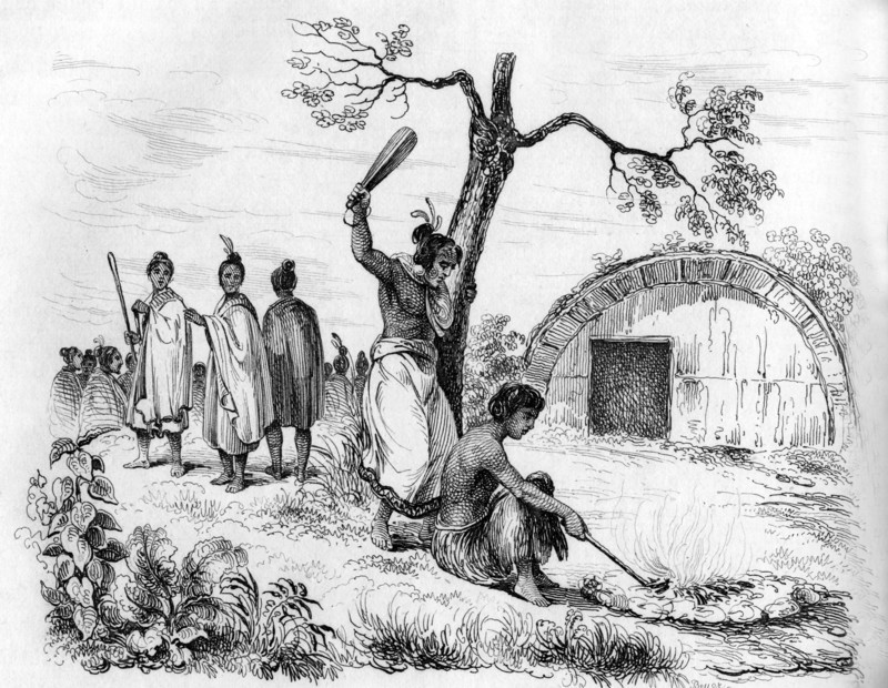 Nouvelle ZELANDE, sacrifice humain en 1834