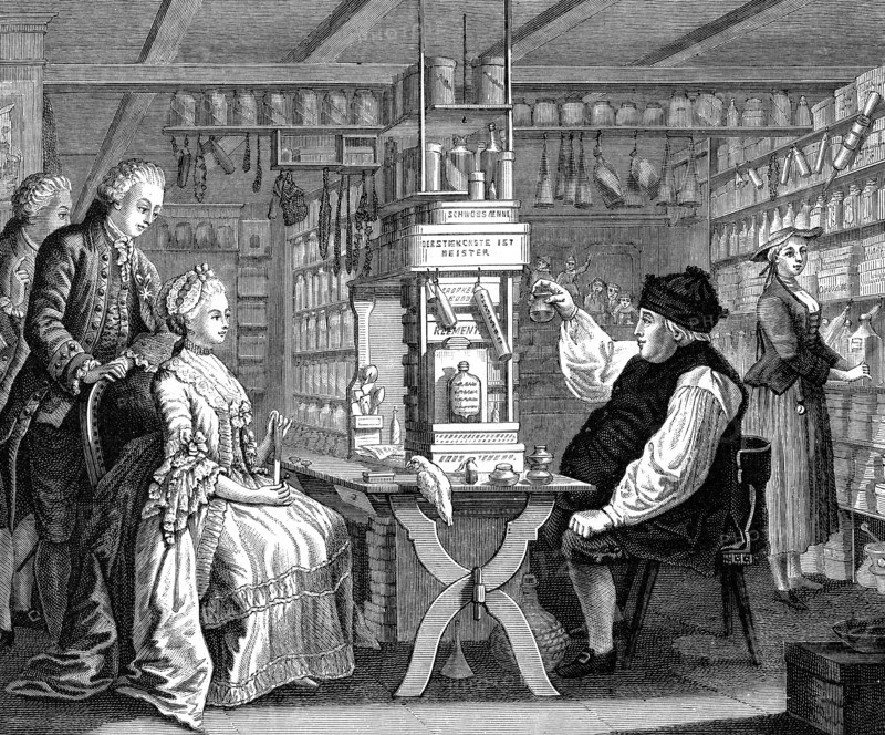 Une pharmacie suisse en 1888