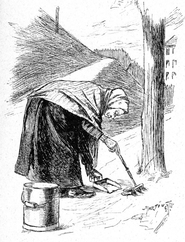 Ramasseuse de crottes de chien en 1894