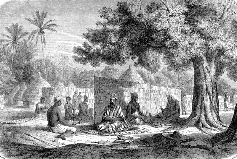 SENEGAL-Chef nègre wolof dans son village