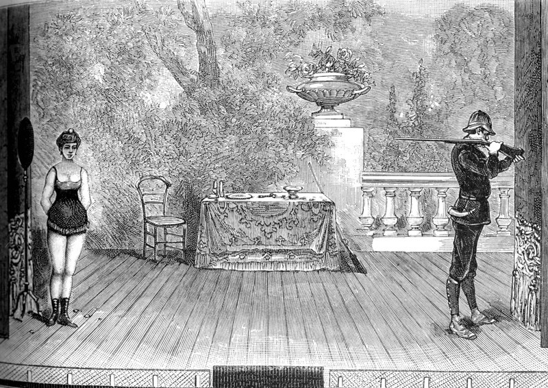 Tir américain à dos tourné