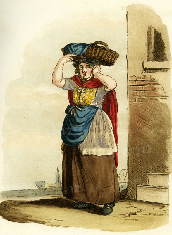 Vendeuse de poissons, Angleterre
