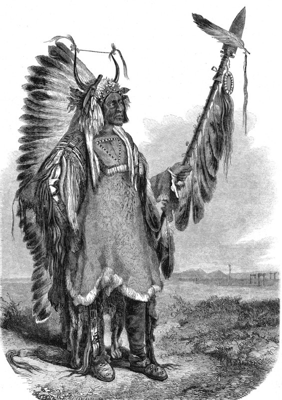 Chef Indien (tribu des Mandans)