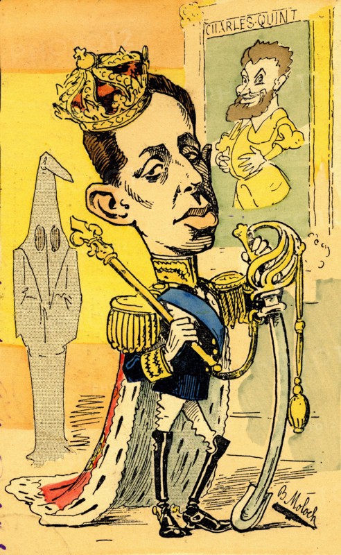Caricature of Alphonse XIII, King of Spain